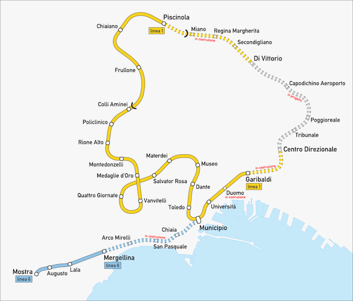 mappa stazioni metropolitana di napoli